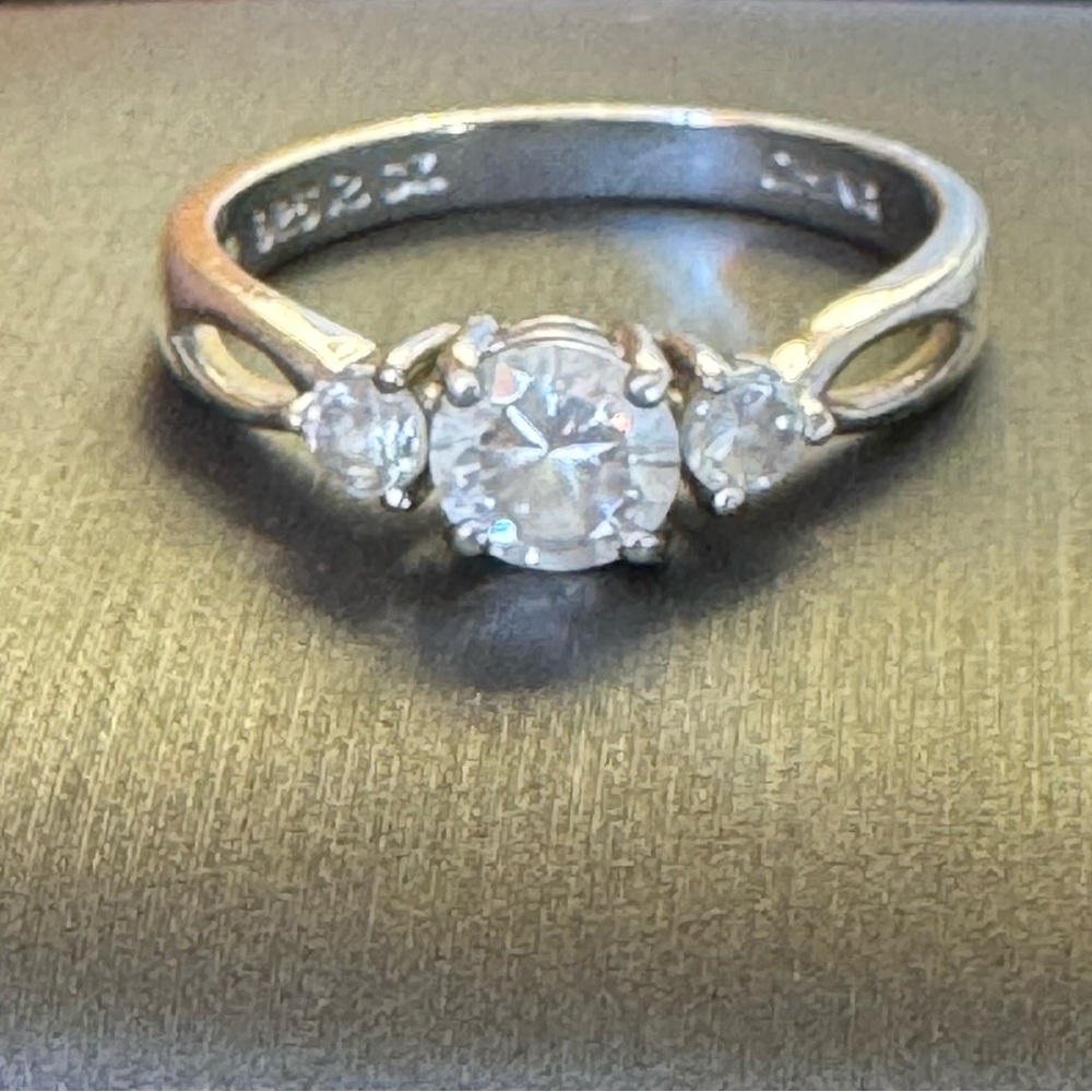 Ross-Simons Silver and Cubic Zirconia Trio Ring